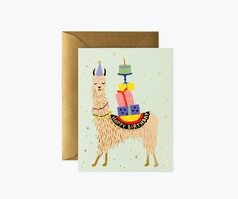 Rifle Llama Birthday Card
