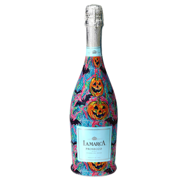 Preppy Halloween Bats Prosecco Bottle Wrap