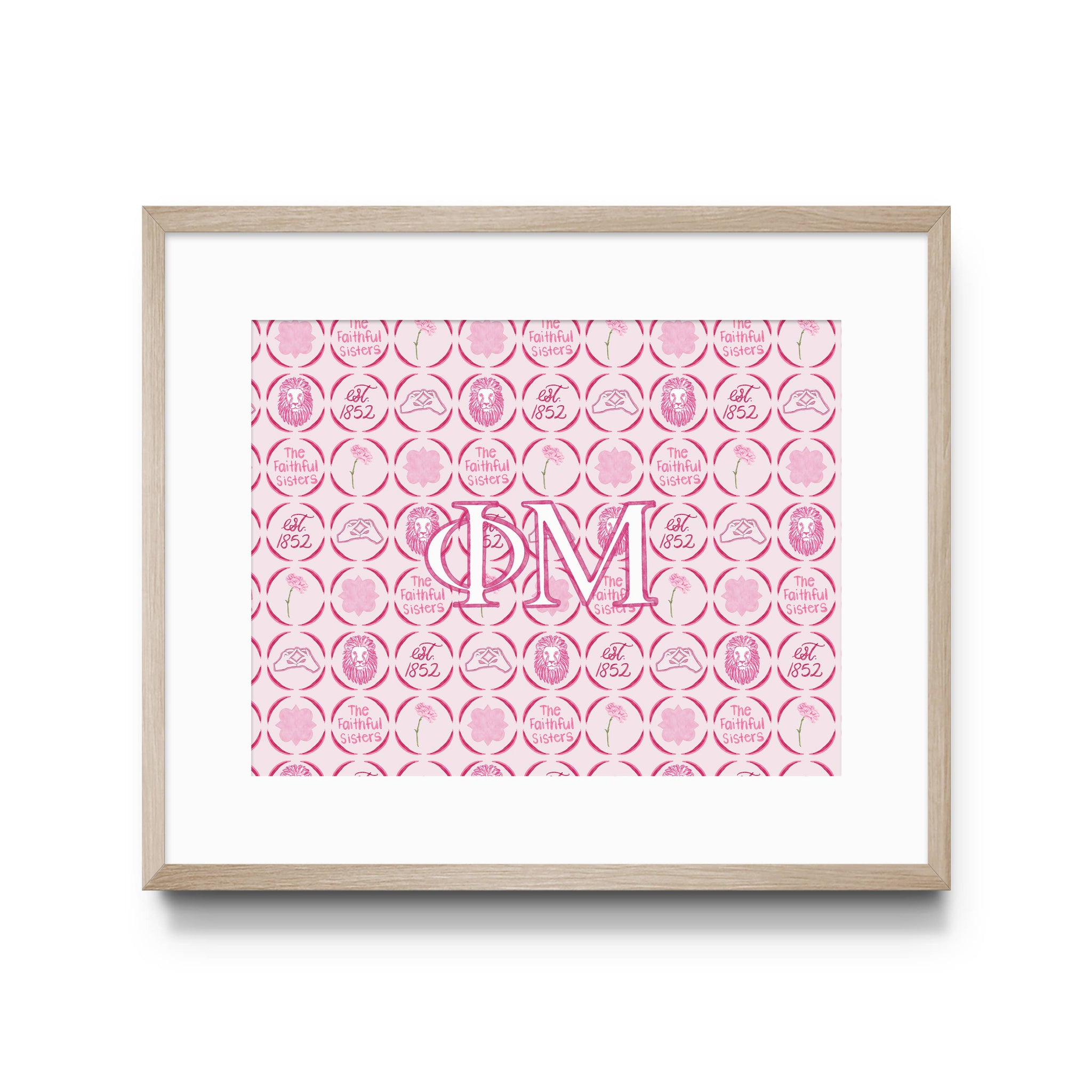 Phi Mu Omega Art Print, Sorority : 5x7
