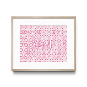 Phi Mu Omega Art Print, Sorority : 5x7