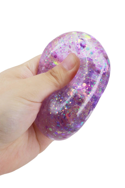 Shimmery Glitter Cube Putty Filled Squishy