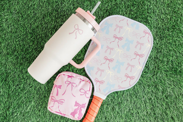 Cream & Pink Bow 40oz Tumbler