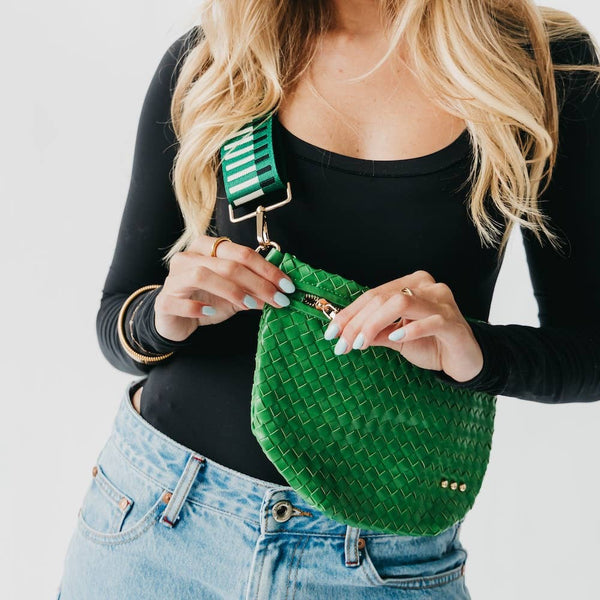 Westlyn Woven Bum Bag: Emerald