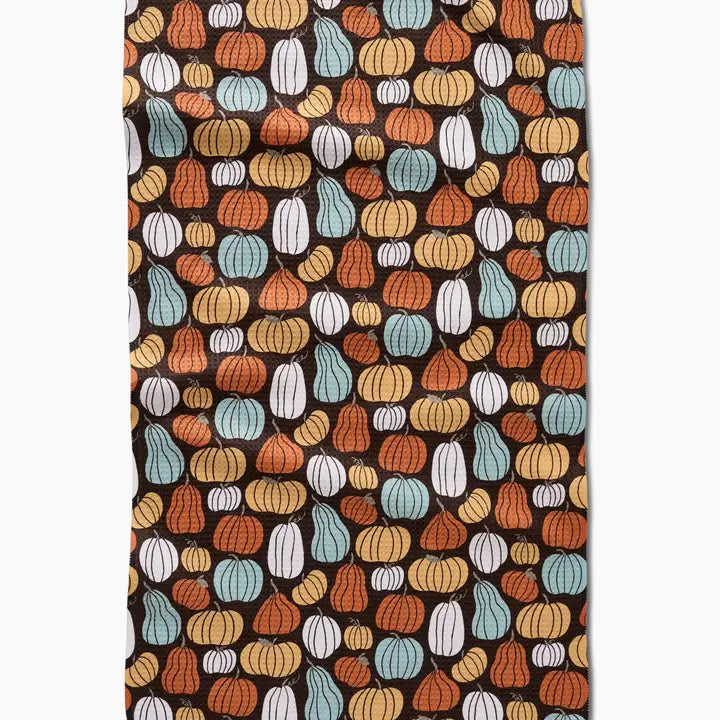 Geometry Pumpkin Patch Parade Tea Towel