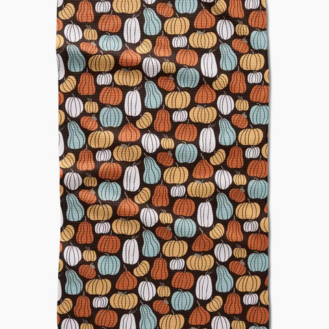 Geometry Pumpkin Patch Parade Tea Towel