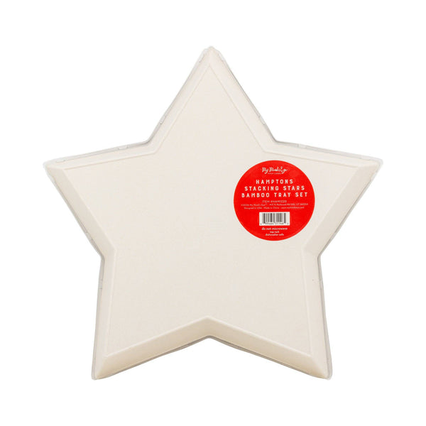 Stacking Stars Bamboo Tray Set