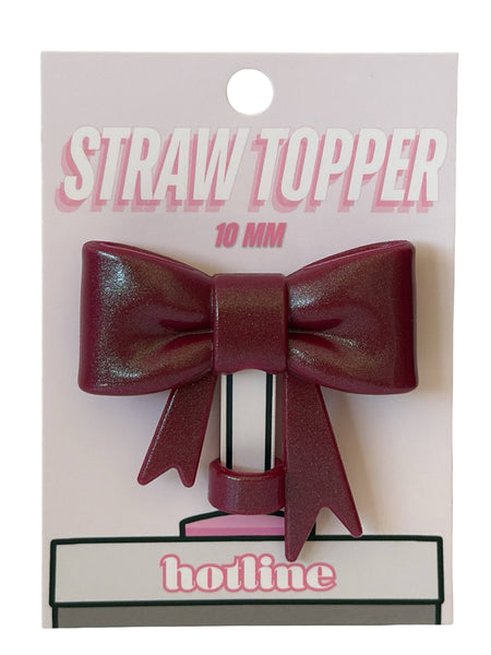 Large Bow Straw Toppers: Mint