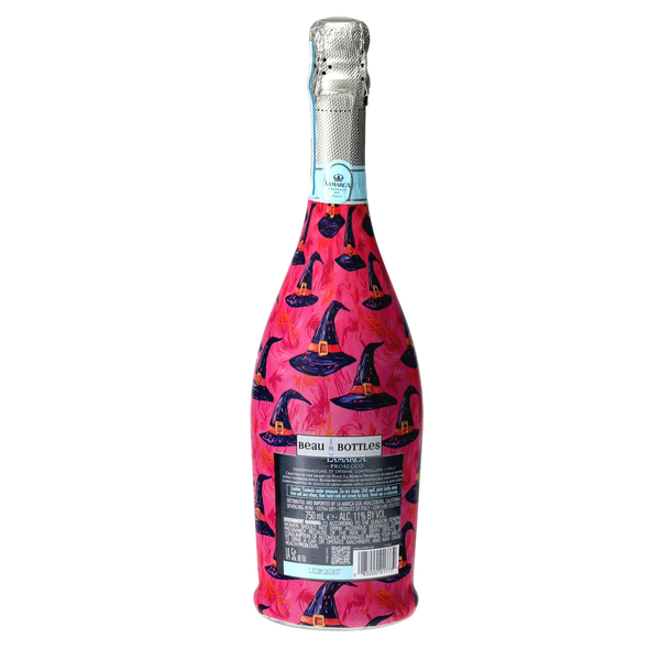 Preppy Halloween Witch Hats Prosecco Bottle Wrap