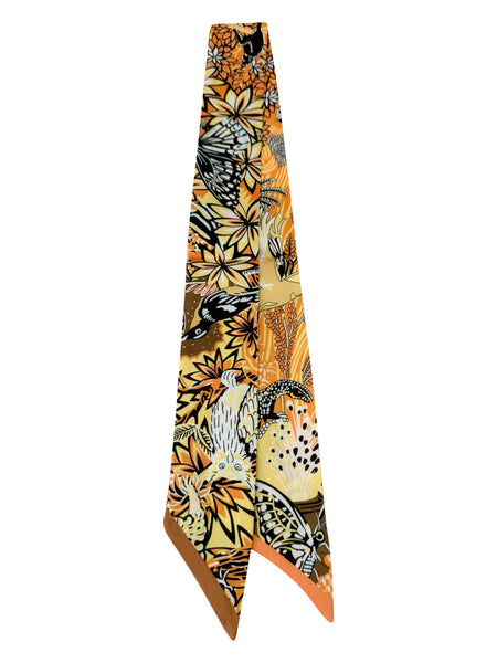 Twilly Satin Gameday Scarf: Crimson Print