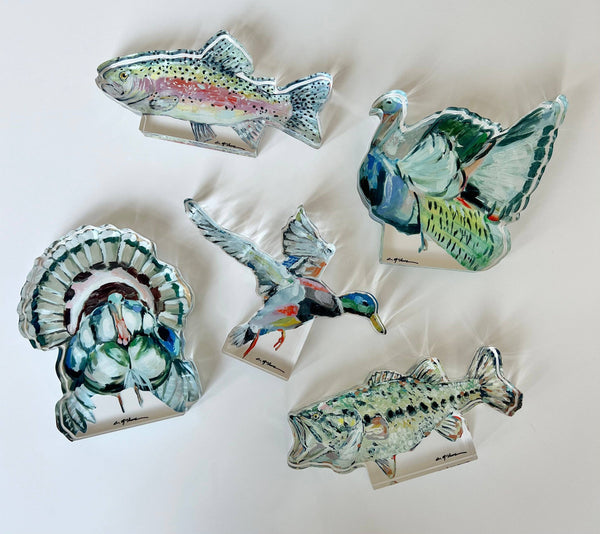 "Preston Gravy" turkey acrylic shelfie: Small