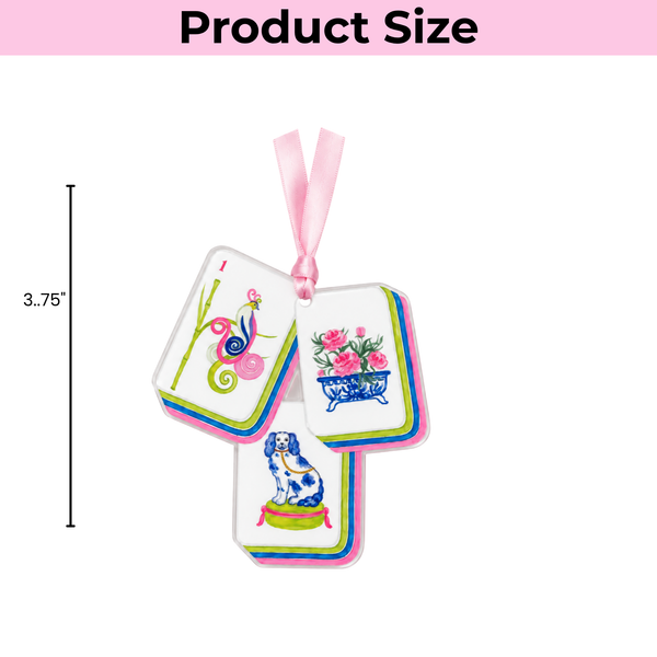 Mahjong Christmas Ornament Tile Acrylic Mahj gift