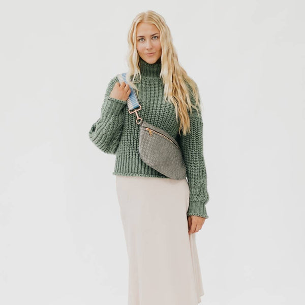 Westlyn Woven Bum Bag: Emerald