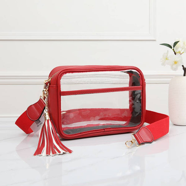 Game Day Stadium Rectangle Clear Bags: Silver