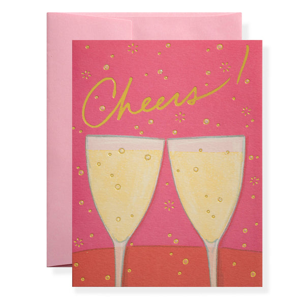 Pink Cheers Greeting Card