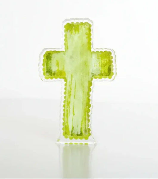Mini Acrylic Cross Shelfies: Green