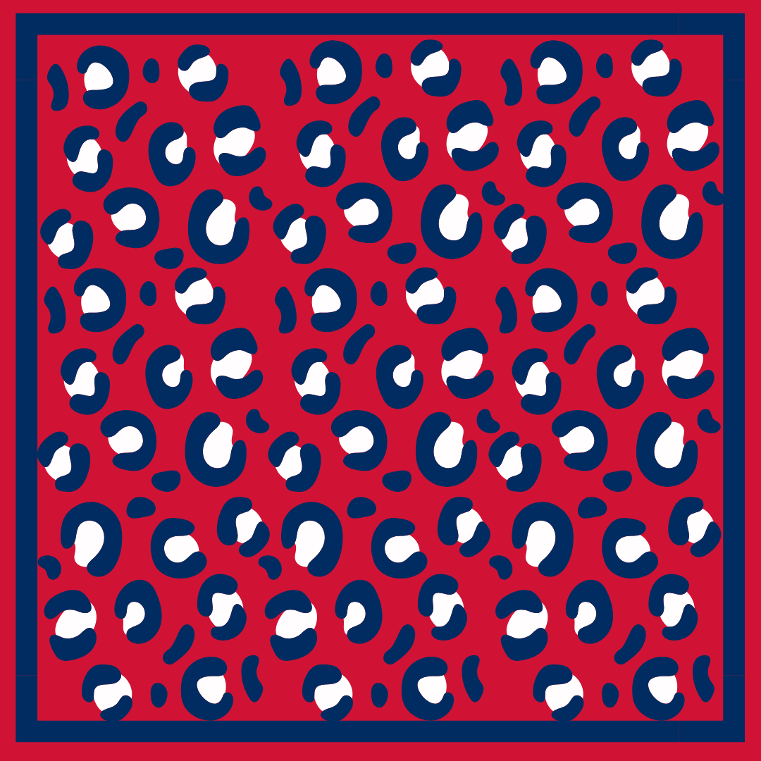 Ole Miss Bandana Gameday Scarf Leopard