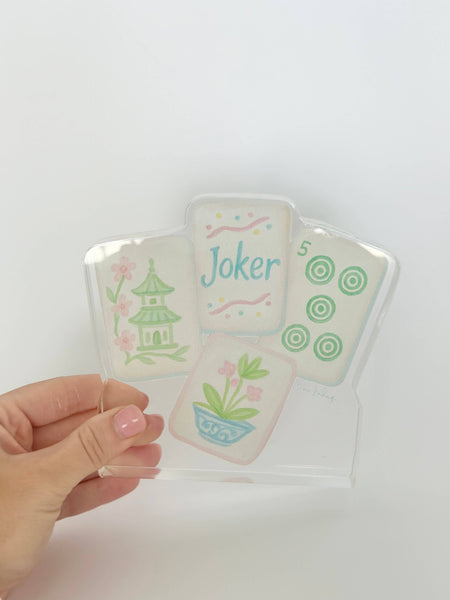 Acrylic Mahjong Block - Ornament, mini, large : Ornament