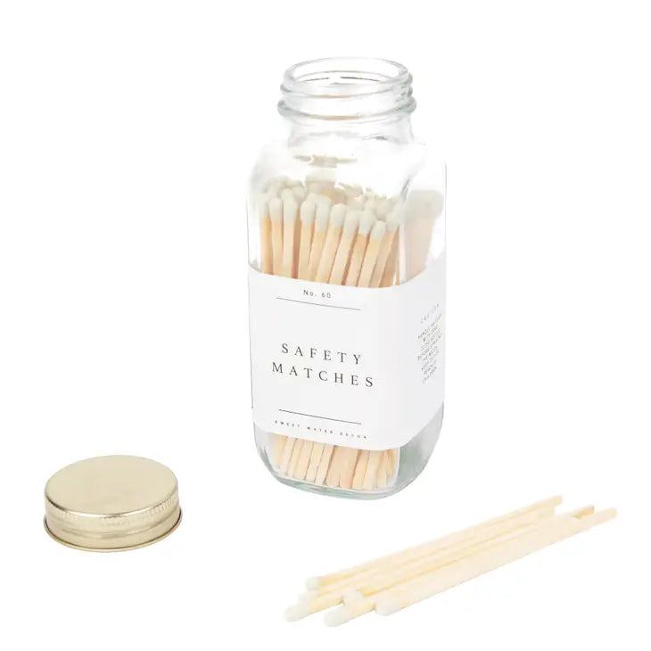 White Safety Matches Gold Lid