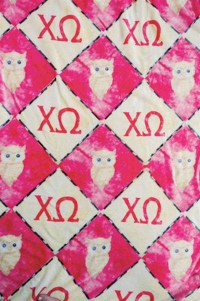 Chi Omega Flannel Fleece Blanket, Sorority