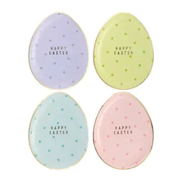 Polka Dot Egg Shaped Plates