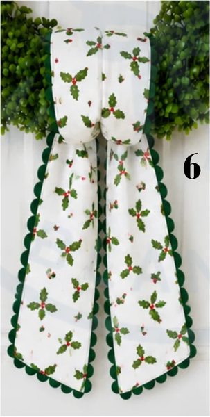 The Merry & Bright Sash Collection - Holly Berries