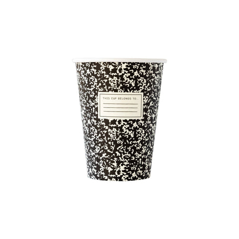 BTS911 -  Back To School Composition Paper Cups