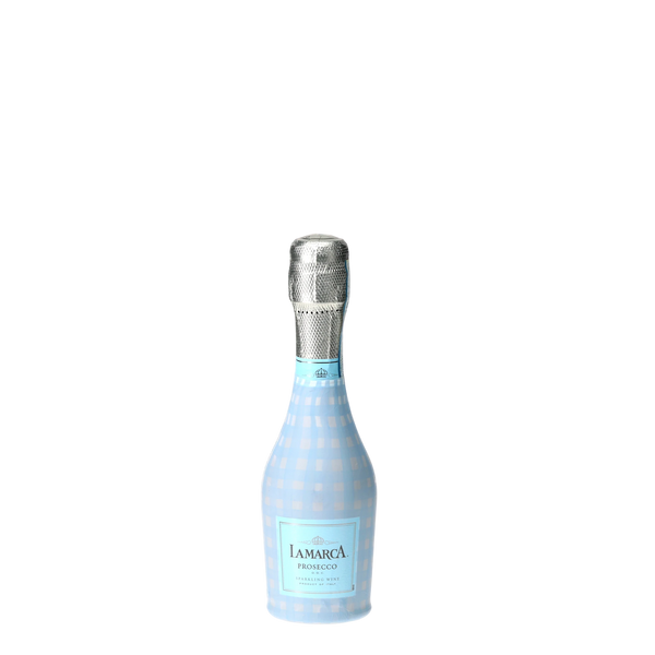 Beau Bottles Powder Blue Picnic Gingham - MINI Prosecco Collection - Set of 6 (Wraps Only)