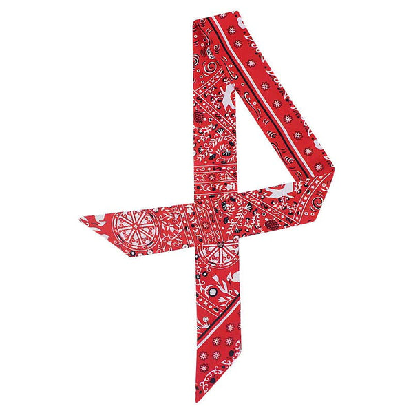 Twilly Satin Gameday Scarf: Crimson Print