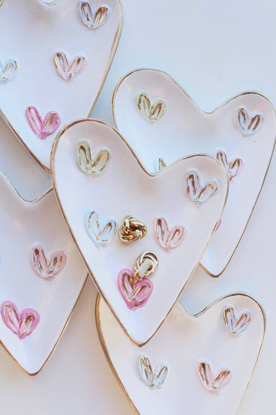 Candy Heart Hand Painted Jewelry Dish