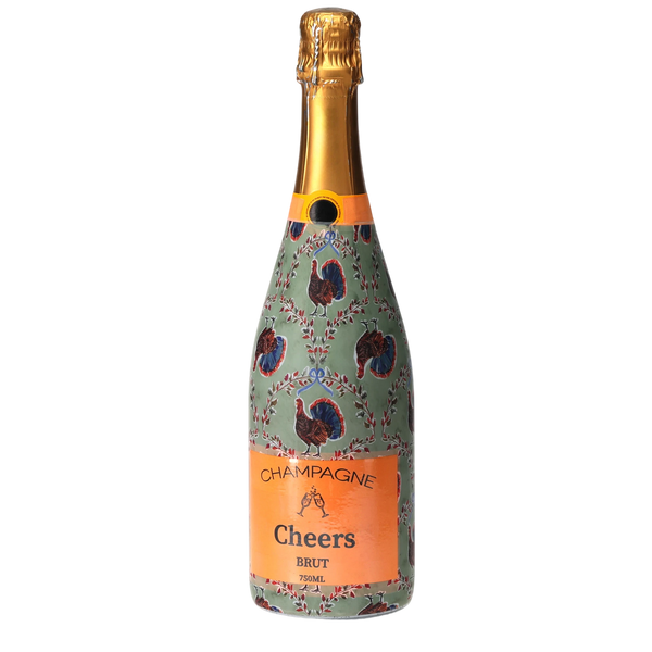 Autumn Turkey Trellis Champagne Bottle Wrap