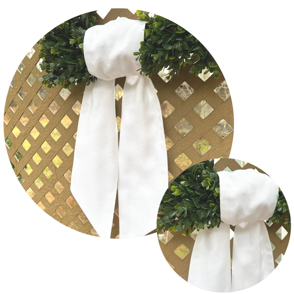 Cotton Pique Sash: Ivory / 44 inch