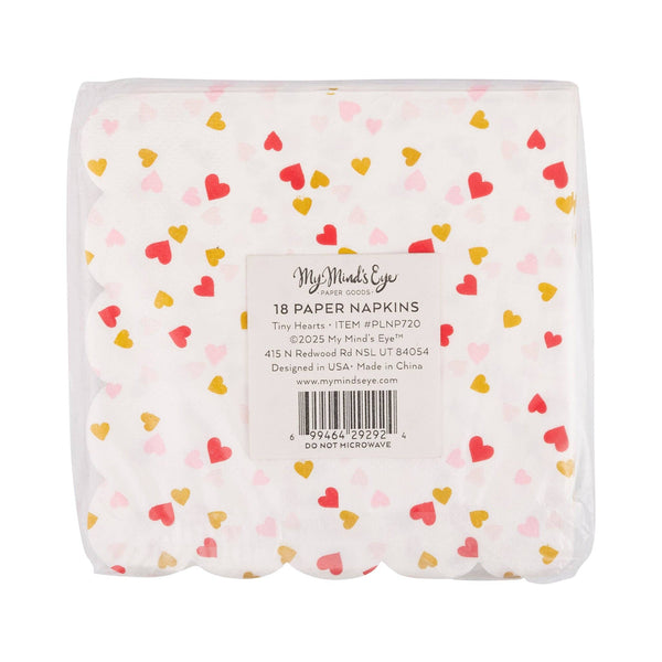 Foil Tiny Hearts Cocktail Napkin