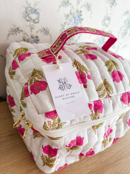 Magnolia Luxe | Quilted Cosmetic Bags-set of 3 