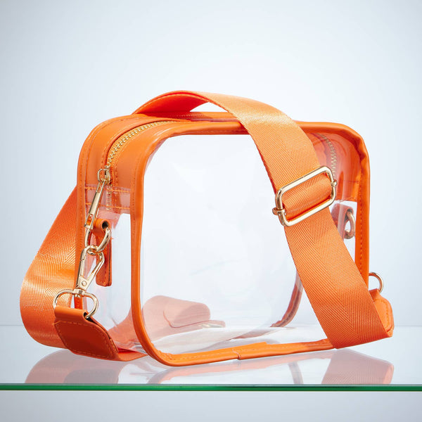 Game Day Clear Crossbody Bag: Silver