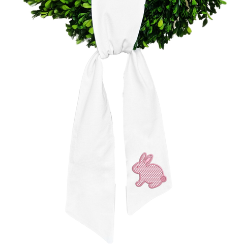 Easter Bunny Wreath Sash: Pink