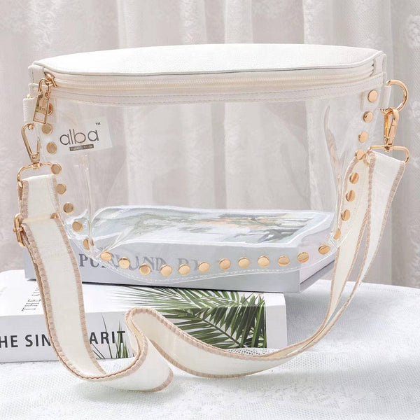 Lorna Clear Gameday Studded Crossbody Bag