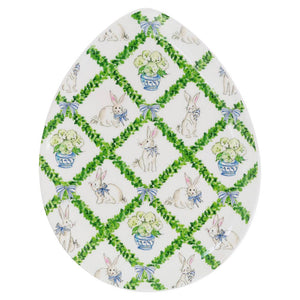 Boxwood Trellis Ceramic Egg Plate