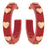 Heart Resin Hoop Earrings