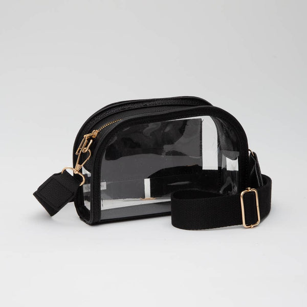 Game Day Stadium Clear Crossbody Bag: Silver