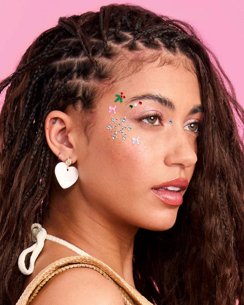 Merry & Bright Gem Set - 89 adhesive face gems, stocking stuffer, christmas gift