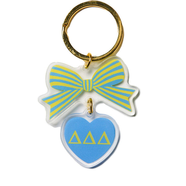 Sorority & Greek BOW-DACIOUS Keychain: Kappa Delta