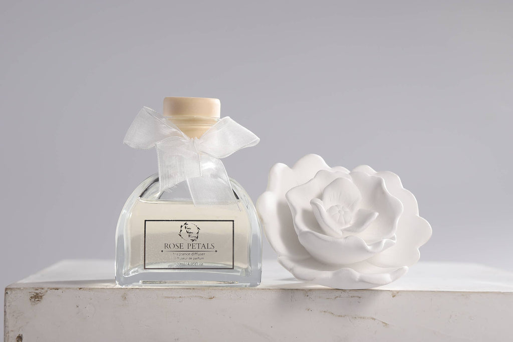 Sunshine Rose Ceramic Flower Diffuser Gift Set