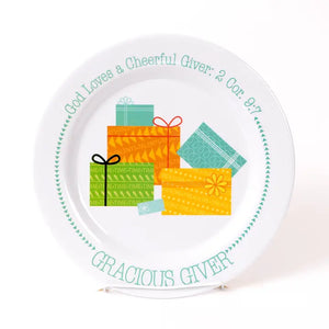 Gracious Giver Melamine Plate