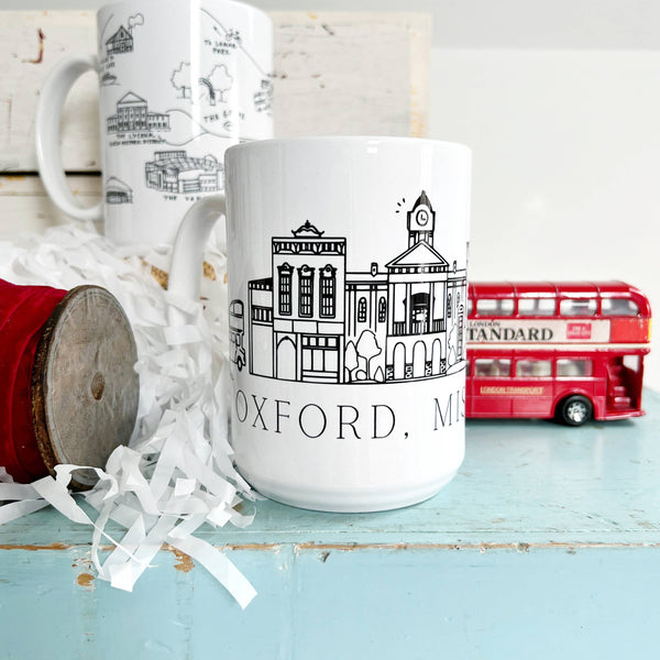 Oxford, Mississippi Mugs: Watercolor