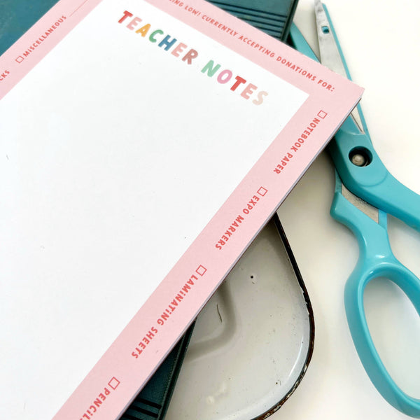 Funds are Running Low! Teacher Notepads