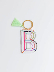 "B" Letter Acrylic Keychain