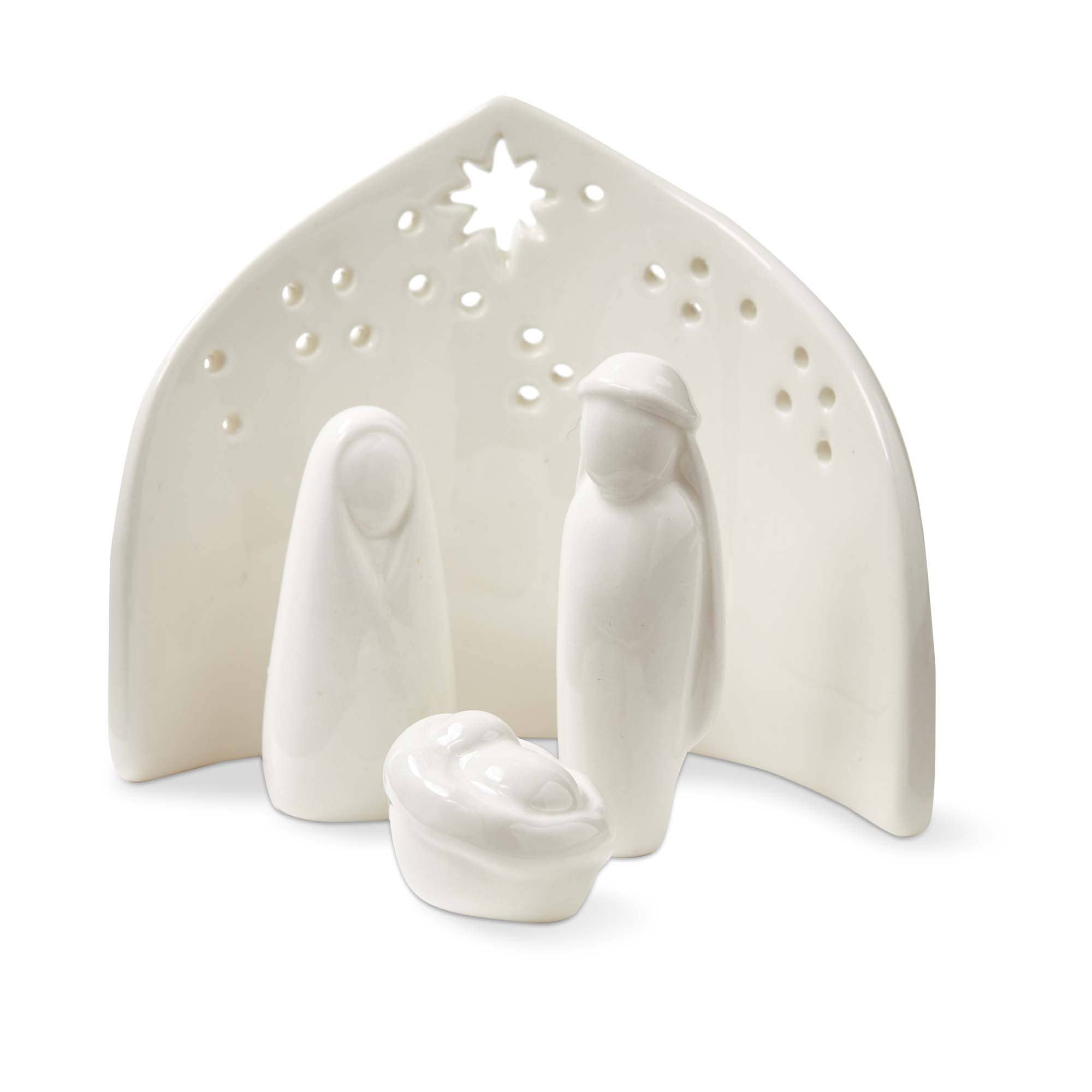Christmas Ceramic Nativity Scene Set Of 4