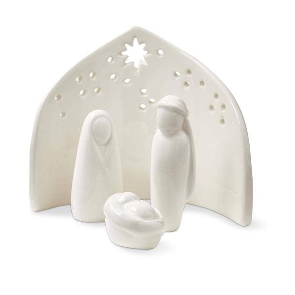 Christmas Ceramic Nativity Scene Set Of 4