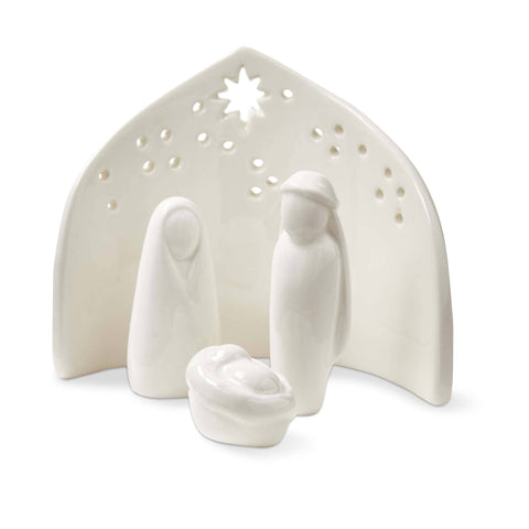 Christmas Ceramic Nativity Scene Set Of 4