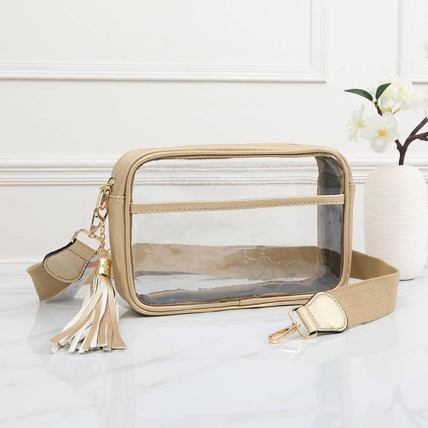 Game Day Stadium Rectangle Clear Bags: Silver